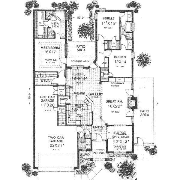 Tudor Floor Plan - Main Floor Plan #310-491