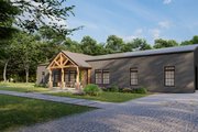 Barndominium Style House Plan - 5 Beds 2.5 Baths 2800 Sq/Ft Plan #1117-4 Exterior 