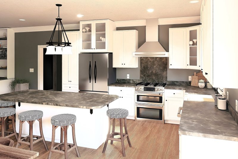 House Design - Interior - Kitchen for Farmhouse House Plan #44-278 - 5 bed, 3 bath