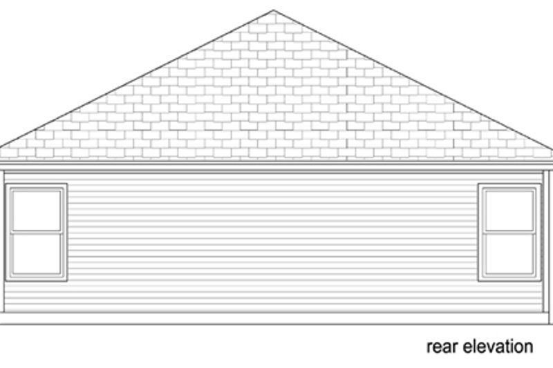House Design - Exterior - Rear Elevation for Cottage House Plan #84-543 - 4 bed, 2 bath