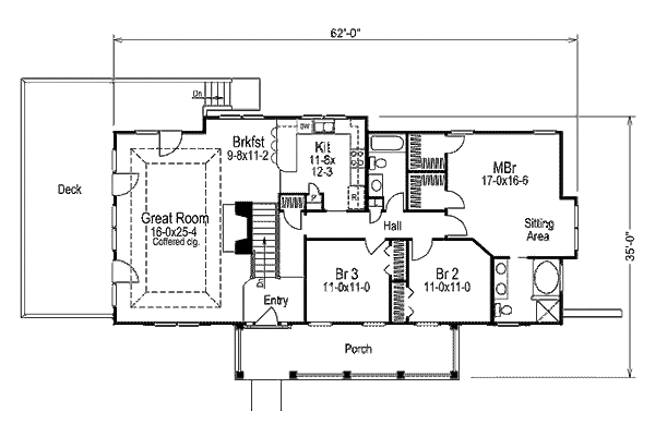 Home Plan - Farmhouse Floor Plan - Main Floor Plan #57-324
