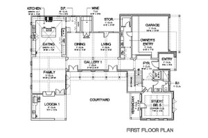 Floor Plan - Main Floor for European House Plan #449-22 - 5 bed, 5 bath