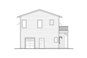 Exterior - Rear Elevation for Craftsman House Plan #124-1291, 1.5 bath