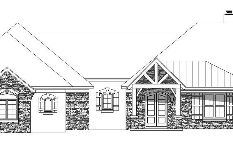 House Design - Exterior - Front Elevation 1 for Southern House Plan #932-1289 - 3 bed, 2.5 bath