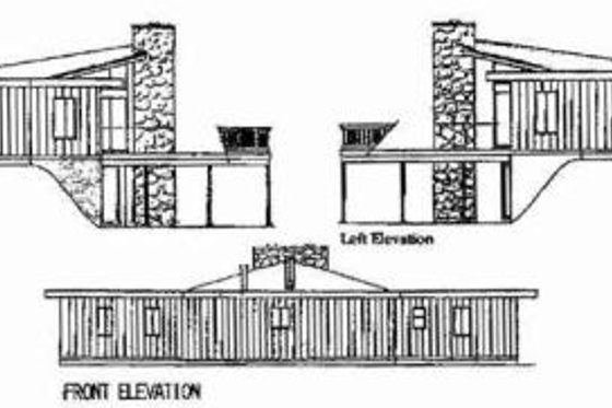 Exterior - Rear Elevation House Plan #47-113 - 3 bed, 1 bath