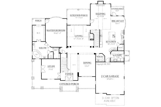 Floor Plan - Main Floor for Traditional House Plan #437-47 - 4 bed, 4.5 bath