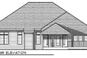 Exterior - Rear Elevation for Traditional House Plan #70-834 - 2 bed, 2 bath