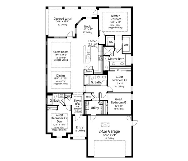 House Blueprint - Farmhouse Floor Plan - Main Floor Plan #938-139
