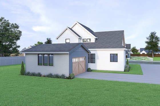 Exterior - Rear Elevation for Farmhouse House Plan #1070-40 - 3 bed, 2.5 bath