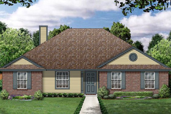 Exterior - Front Elevation for Traditional House Plan #84-311 - 3 bed, 2 bath