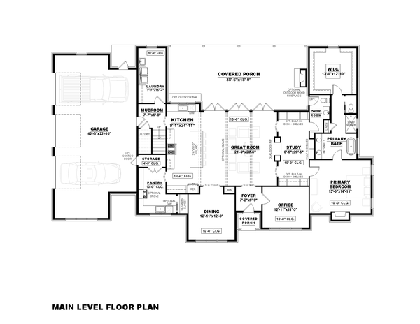 Dream House Plan - European Floor Plan - Main Floor Plan #1117-10