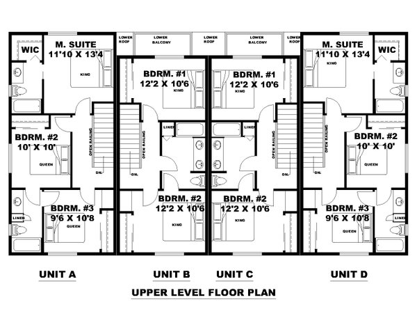 Dream House Plan - Craftsman Floor Plan - Upper Floor Plan #117-1056