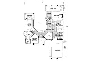 Floor Plan - Main Floor for Mediterranean House Plan #417-343 - 4 bed, 3 bath
