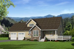 Country Exterior - Front Elevation Plan #932-261