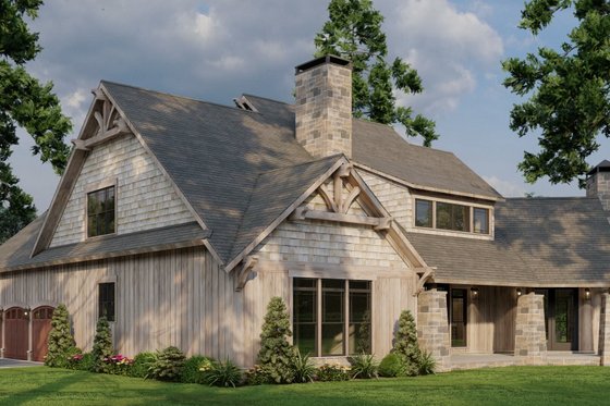 Exterior - Rear Elevation for Craftsman House Plan #17-2377 - 4 bed, 3 bath