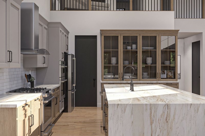 Architectural House Design - Interior - Kitchen 1 for Barndominium House Plan #455-580 - 5 bed, 4.5 bath