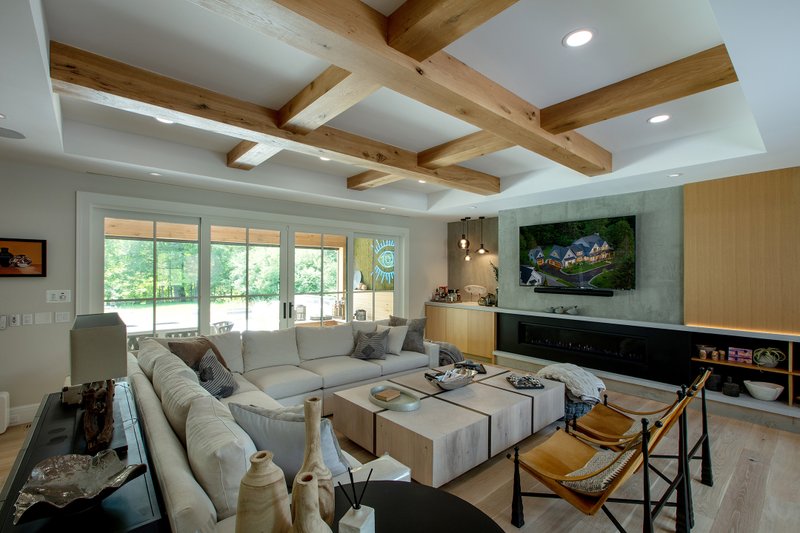 House Blueprint - Interior - Family Room for Farmhouse House Plan #928-340 - 4 bed, 3.5 bath