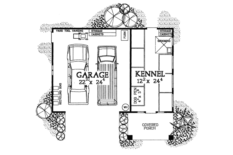 House Blueprint - Floor Plan - Main Floor for Mediterranean House Plan #72-265, 0 bath