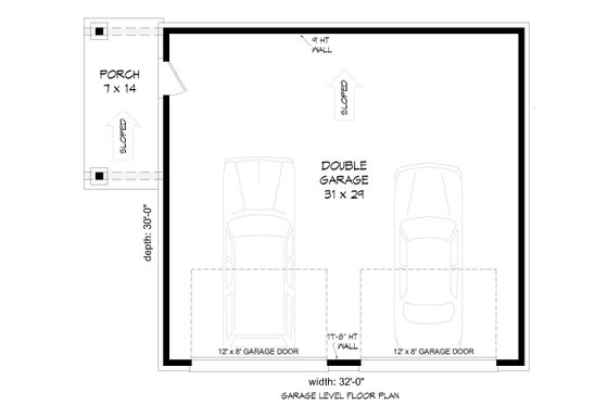 Floor Plan - Main Floor for Contemporary House Plan #932-465, 0 bath