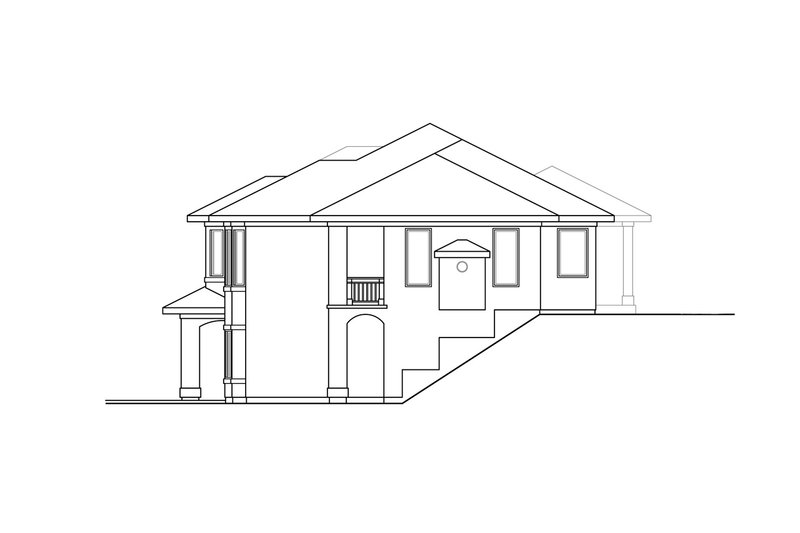 House Blueprint - Exterior - Other Elevation 1 for Adobe / Southwestern House Plan #124-1193 - 3 bed, 2.5 bath