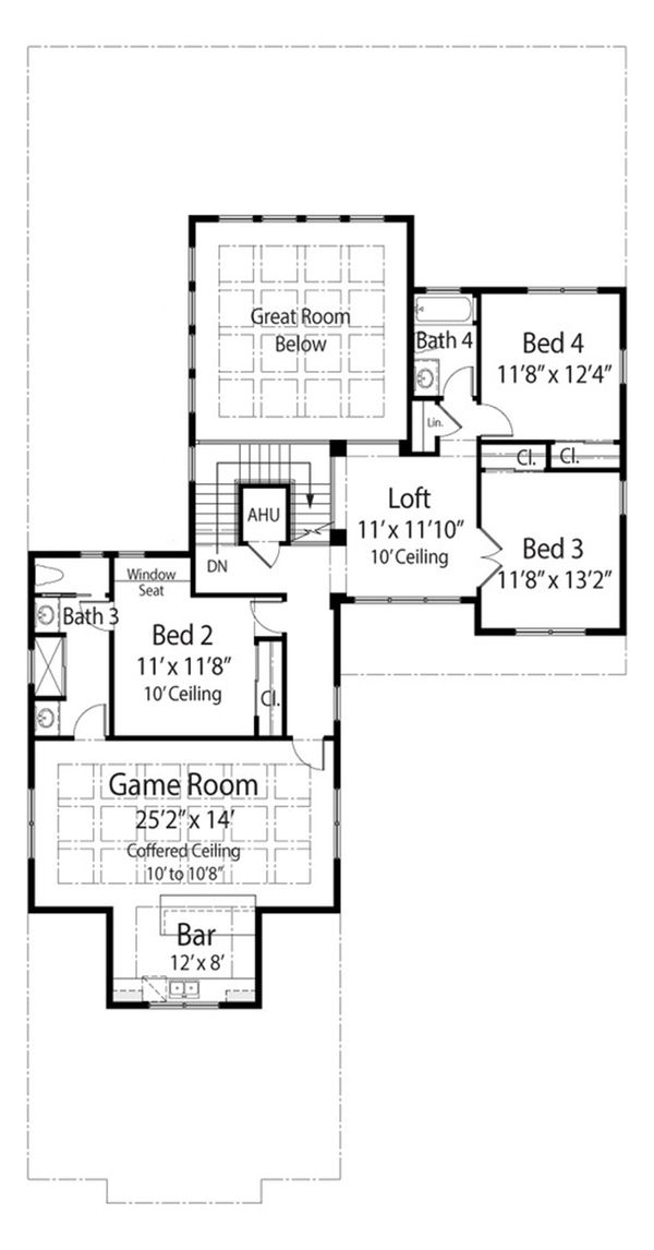 Dream House Plan - Mediterranean Floor Plan - Upper Floor Plan #938-91