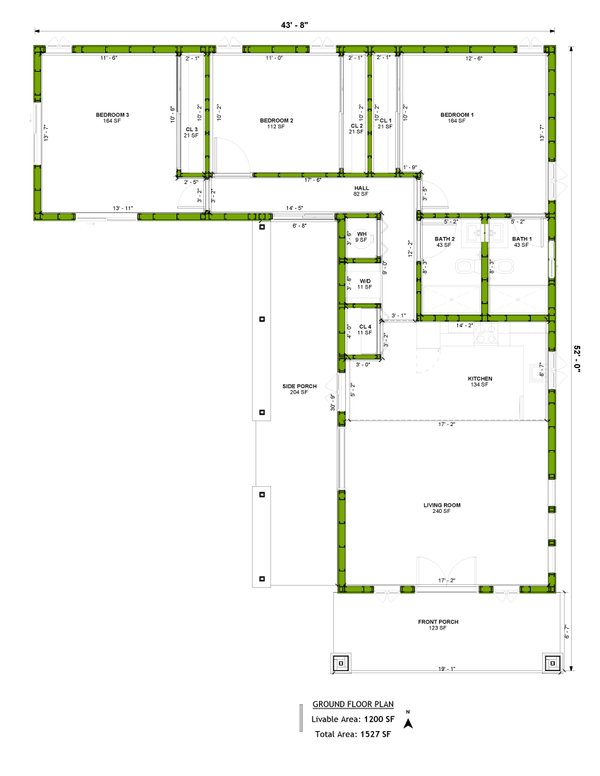 Craftsman Floor Plan - Main Floor Plan #1106-104