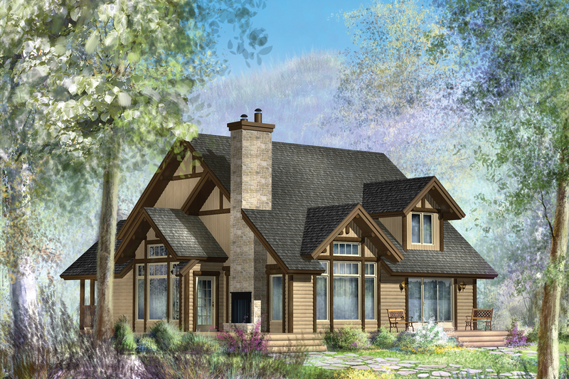 Dream House Plan - Cabin Exterior - Front Elevation Plan #25-4737