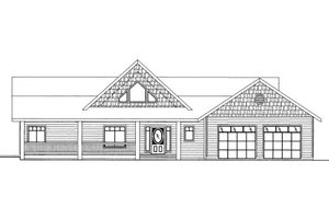 Bungalow Exterior - Front Elevation Plan #117-704