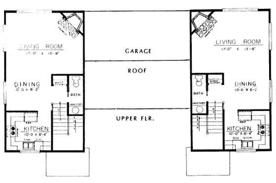 Floor Plan - Upper Floor for Traditional House Plan #303-243 - 2 bed, 1.5 bath