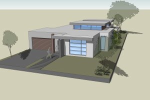 Modern Exterior - Front Elevation Plan #496-22