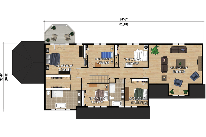 Home Plan - Floor Plan - Upper Floor for Country House Plan #25-4883 - 7 bed, 3.5 bath