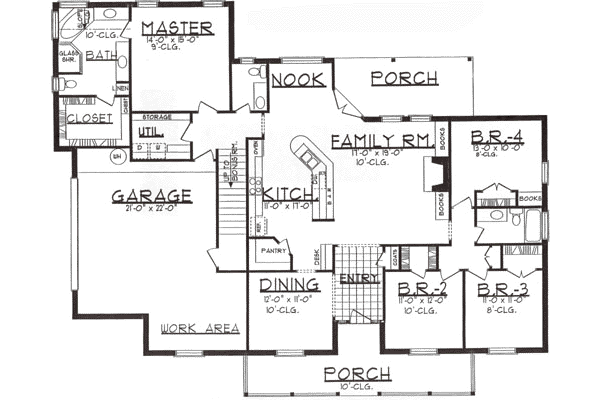 Home Plan - Traditional Floor Plan - Main Floor Plan #62-119