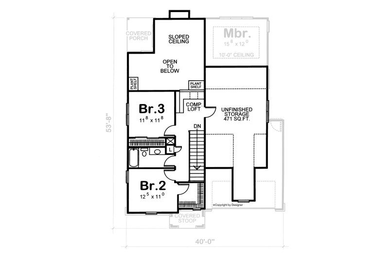 Home Plan - Floor Plan - Other Floor for Country House Plan #20-2235 - 3 bed, 3 bath