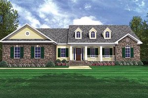 Country Exterior - Front Elevation Plan #21-226