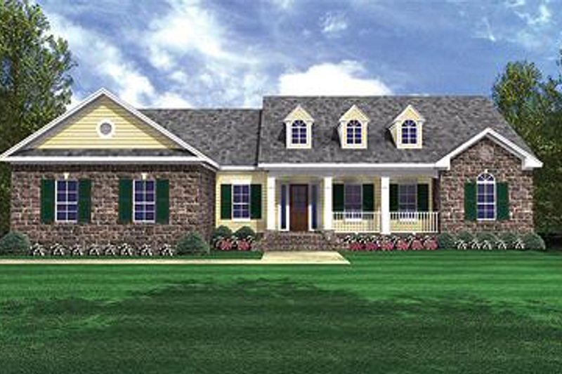 Architectural House Design - Country Exterior - Front Elevation Plan #21-226