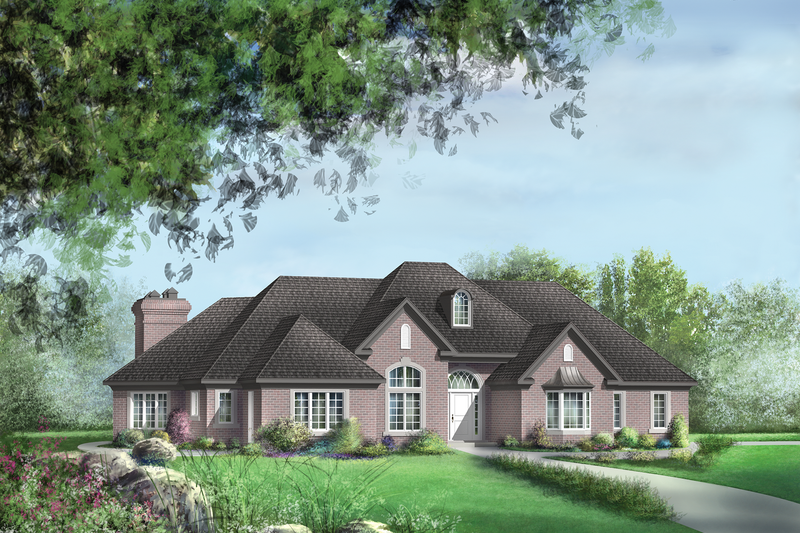 Dream House Plan - European Exterior - Front Elevation Plan #25-4620