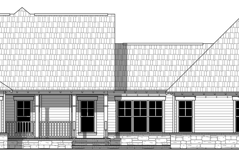 House Blueprint - Exterior - Rear Elevation for Country House Plan #21-458 - 3 bed, 2.5 bath