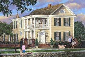 Southern Exterior - Front Elevation Plan #137-379