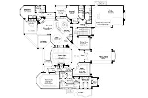 Floor Plan - Main Floor for Mediterranean House Plan #930-15 - 5 bed, 6 bath