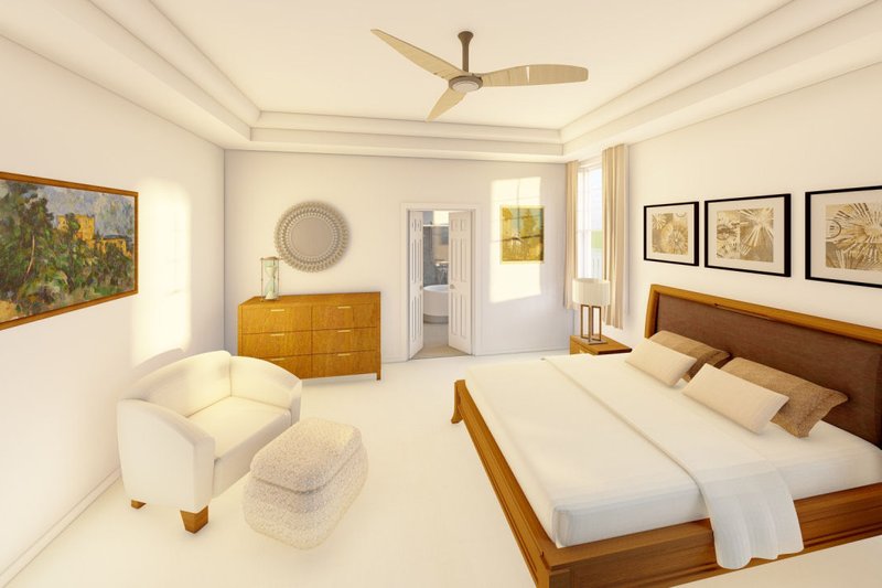 House Blueprint - Interior - Master Bedroom for Farmhouse House Plan #126-240 - 3 bed, 2.5 bath