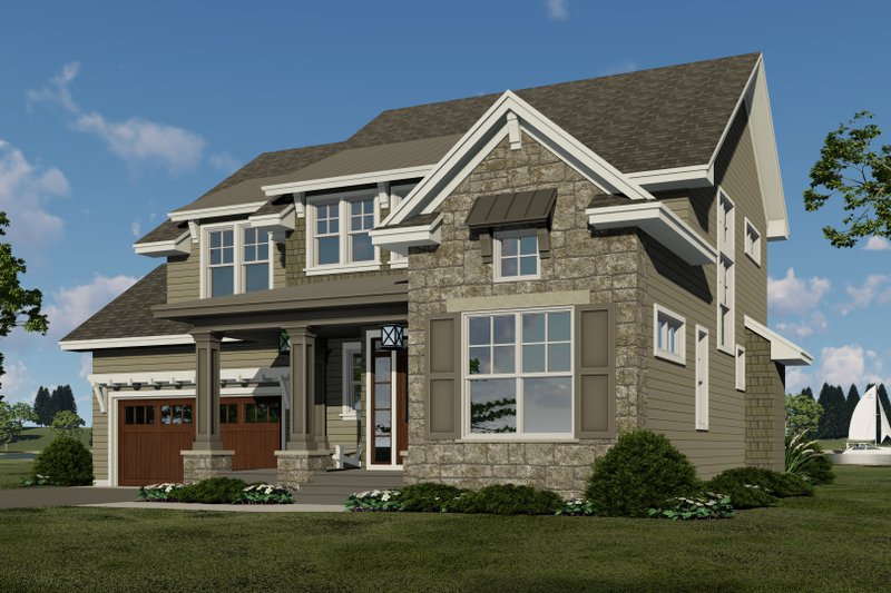 House Blueprint - Exterior - Front Elevation 5 for Traditional House Plan #51-1201 - 3 bed, 2.5 bath