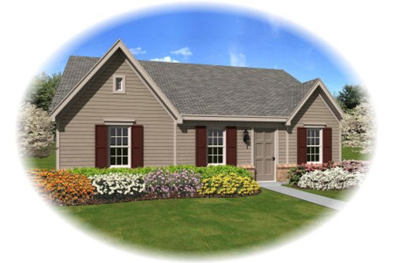 Exterior - Front Elevation for Traditional House Plan #81-13855 - 3 bed, 2 bath