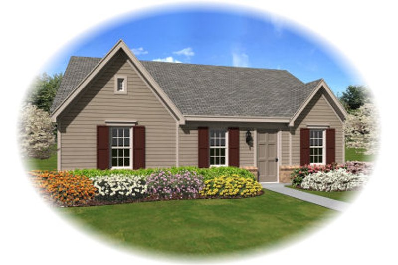 Traditional Style House Plan - 3 Beds 2 Baths 1112 Sq/Ft Plan #81-13855