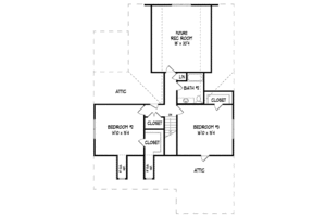 Floor Plan - Upper Floor for Farmhouse House Plan #424-228 - 3 bed, 2.5 bath