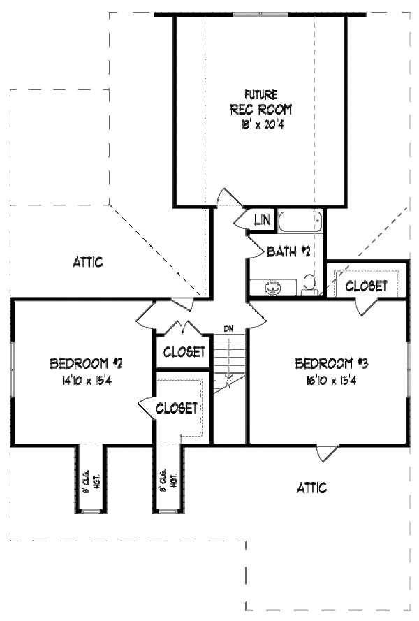 Farmhouse Floor Plan - Upper Floor Plan #424-228