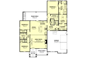 Floor Plan - Main Floor for Traditional House Plan #430-255 - 3 bed, 2.5 bath