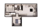Farmhouse Style House Plan - 3 Beds 2 Baths 1717 Sq/Ft Plan #51-1404 