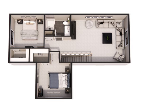 House Blueprint - Farmhouse Floor Plan - Upper Floor Plan #51-1404