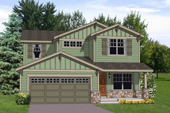 Exterior - Front Elevation for Bungalow House Plan #116-254 - 4 bed, 2.5 bath