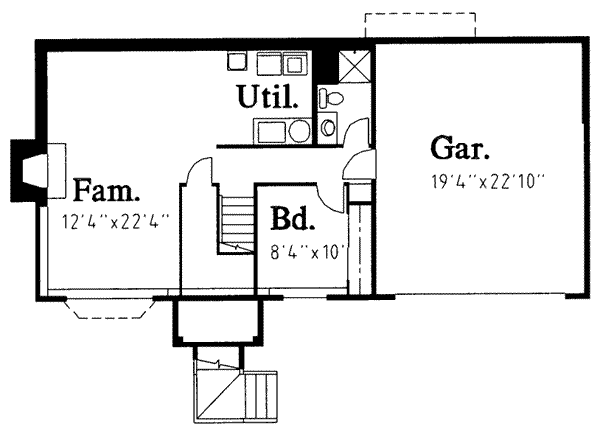 Traditional Floor Plan - Upper Floor Plan #303-312